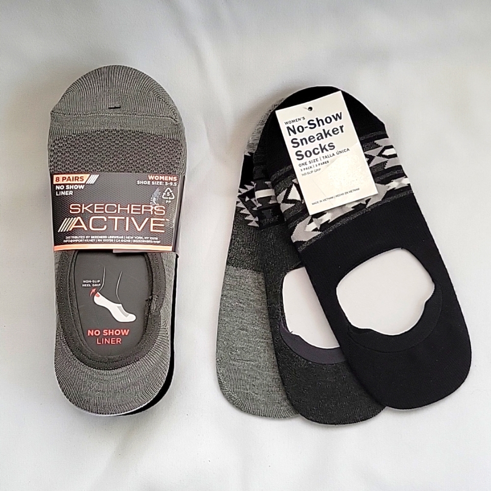 NWT 11 pairs of No Show Liners & Sneaker Socks - Sketchers & Old Navy